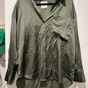 Abercrombie & Fitch Dark Green Button Down Shirt